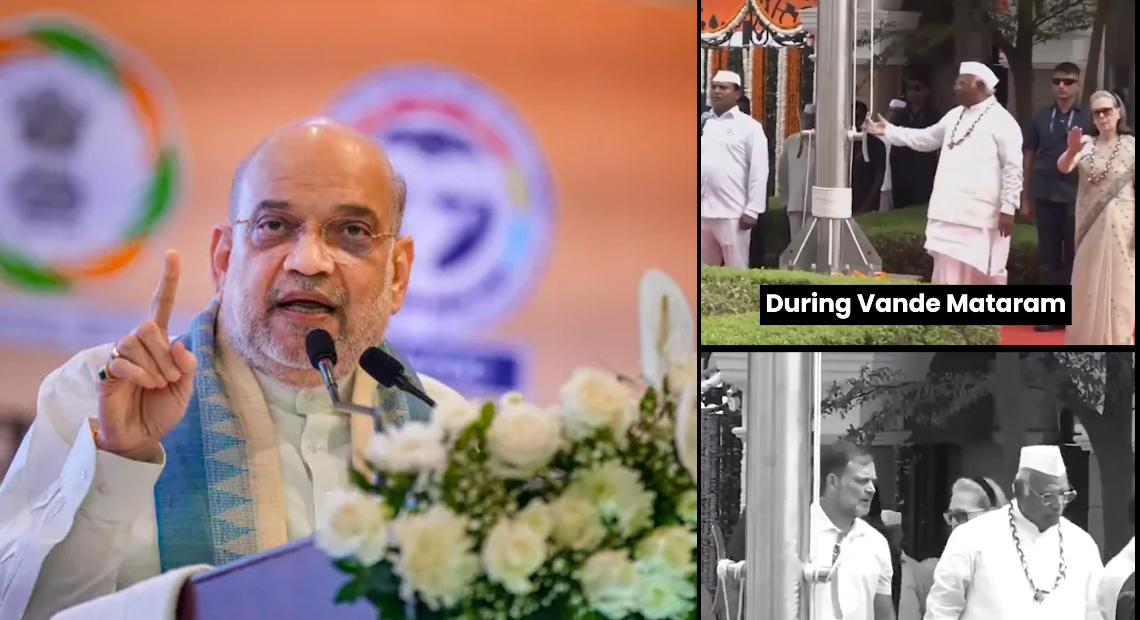 ‘वोट बैंक’ के लिए ‘वंदे मातरम्’ का अनादर किया, अमित शाह ने सोनिया गांधी और कांग्रेस पर बोला तीखा हमला